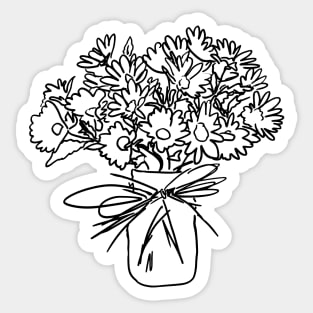 Daisies Drawing Sticker